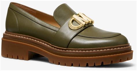 michael kors parker leather loafer|michael kors loafers.